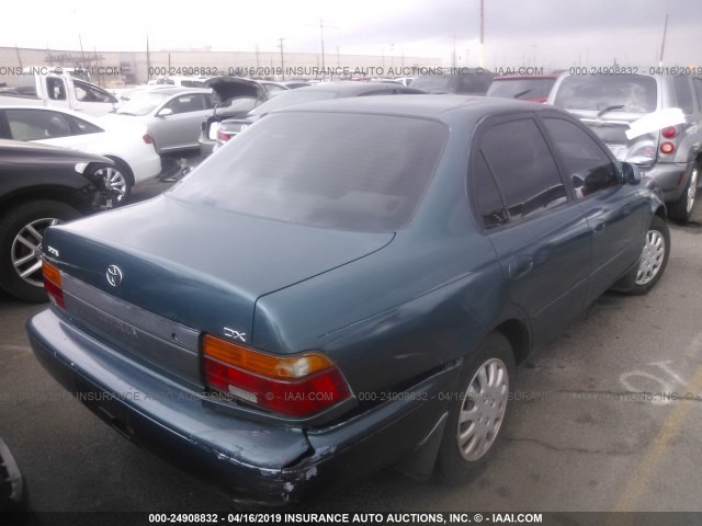 1NXAE09E4PZ063928 - 1993 TOYOTA COROLLA LE/DX TURQUOISE photo 4