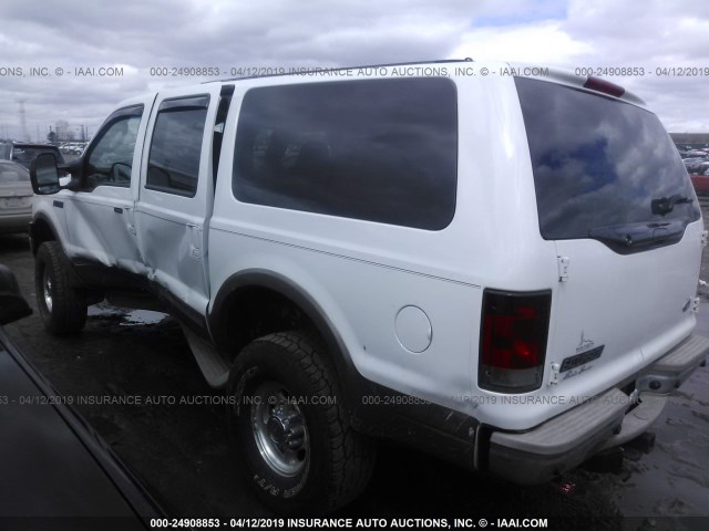 1FMSU45P45EC25229 - 2005 FORD EXCURSION EDDIE BAUER WHITE photo 3