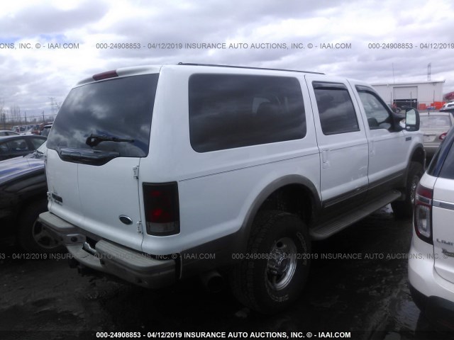 1FMSU45P45EC25229 - 2005 FORD EXCURSION EDDIE BAUER WHITE photo 4