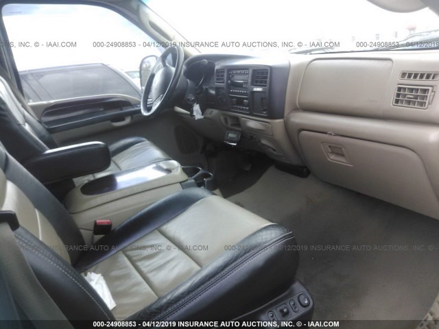 1FMSU45P45EC25229 - 2005 FORD EXCURSION EDDIE BAUER WHITE photo 5