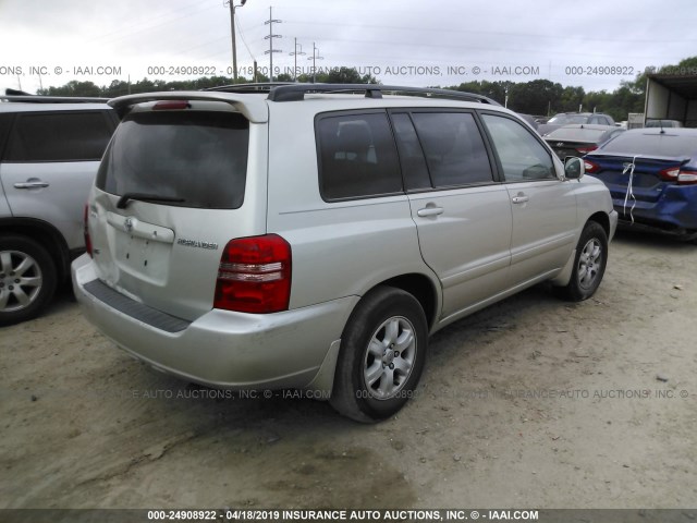 JTEGF21A730093616 - 2003 TOYOTA HIGHLANDER LIMITED SILVER photo 4