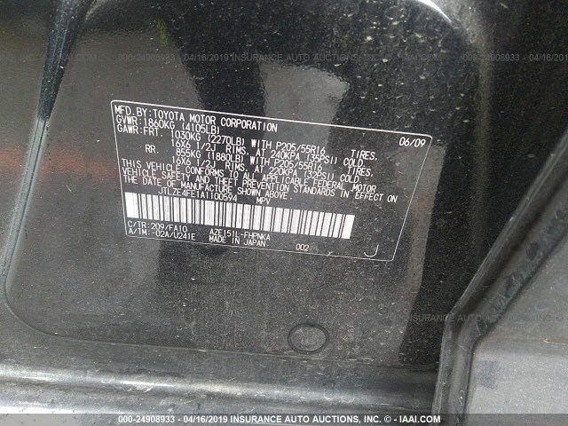 JTLZE4FE1A1100594 - 2010 TOYOTA SCION XB 黑色 照片 9
