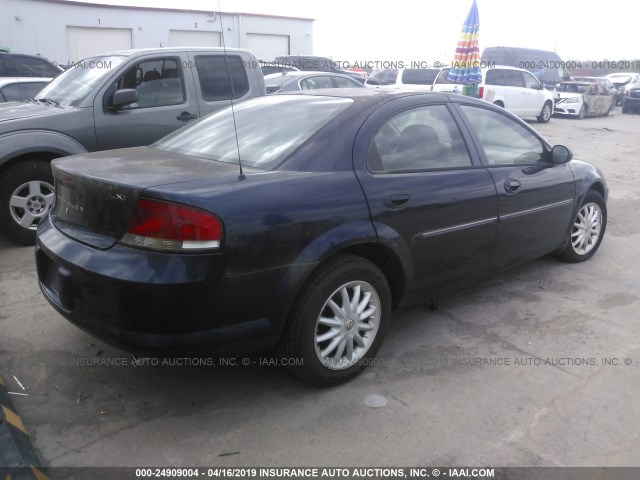 1C3EL56R92N141398 - 2002 CHRYSLER SEBRING LXI BLUE photo 4