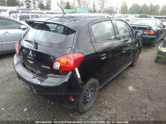 ML32A3HJ5FH054301 - 2015 MITSUBISHI MIRAGE DE BLACK photo 4