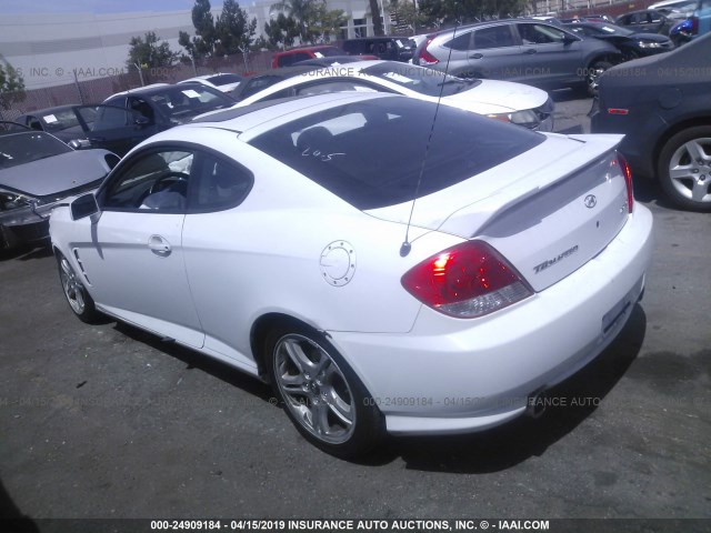 KMHHN65F56U189794 - 2006 HYUNDAI TIBURON GT/SE/GT LIMITED WHITE photo 3