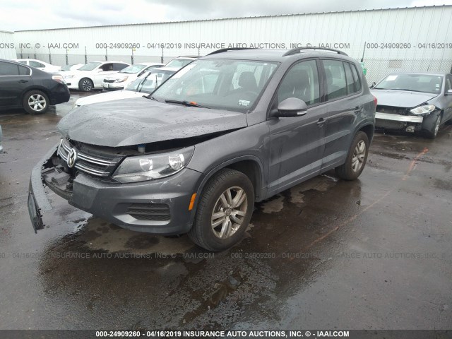 WVGAV7AXXGW585196 - 2016 VOLKSWAGEN TIGUAN S/SE/SEL/R-LINE GRAY photo 2