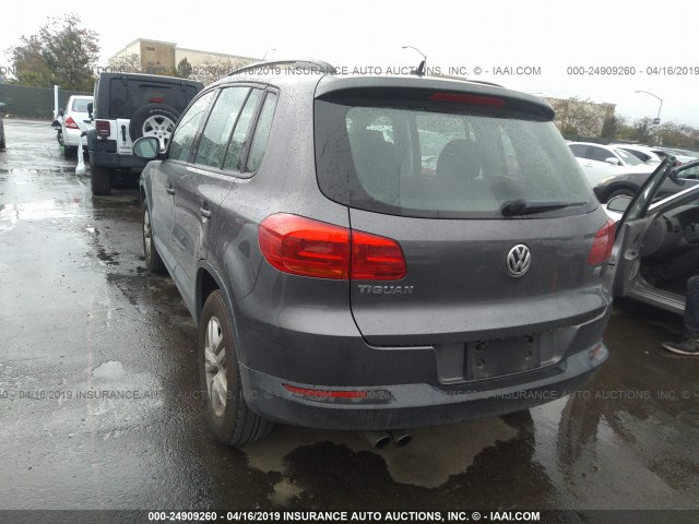 WVGAV7AXXGW585196 - 2016 VOLKSWAGEN TIGUAN S/SE/SEL/R-LINE GRAY photo 3