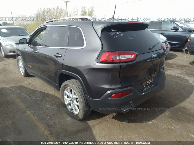 1C4PJLCB5HW649960 - 2017 JEEP CHEROKEE LATITUDE GRAY photo 3