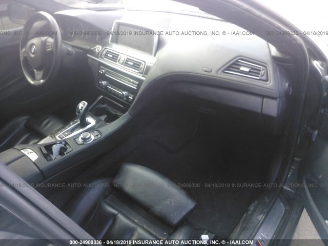 WBA6B4C57DD097907 - 2013 BMW 650 XI BLACK photo 5