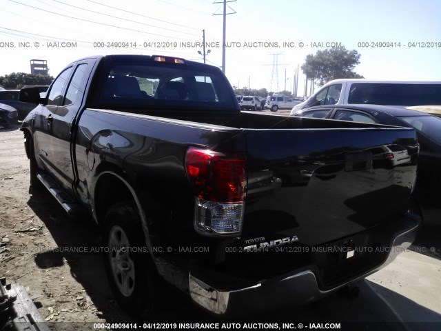 5TFRY5F13DX146290 - 2013 TOYOTA TUNDRA DOUBLE CAB SR5 BLACK photo 3