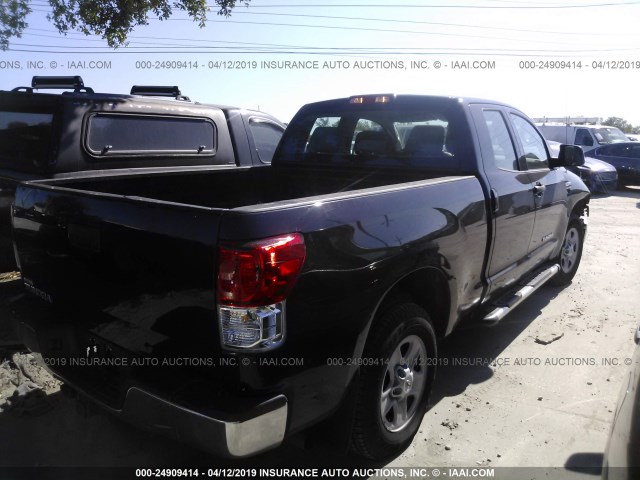 5TFRY5F13DX146290 - 2013 TOYOTA TUNDRA DOUBLE CAB SR5 BLACK photo 4