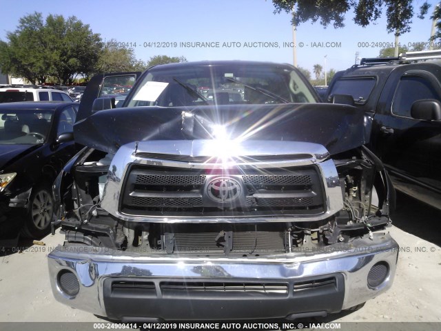 5TFRY5F13DX146290 - 2013 TOYOTA TUNDRA DOUBLE CAB SR5 BLACK photo 6