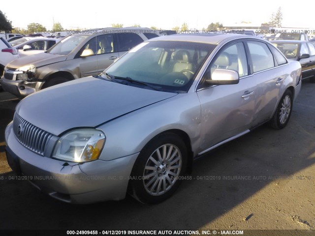 1MEHM42167G610280 - 2007 MERCURY MONTEGO PREMIER SILVER photo 2