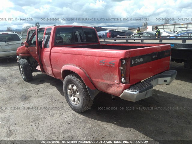 1N6ED26Y7XC311269 - 1999 NISSAN FRONTIER KING CAB XE/KING CAB SE RED photo 3