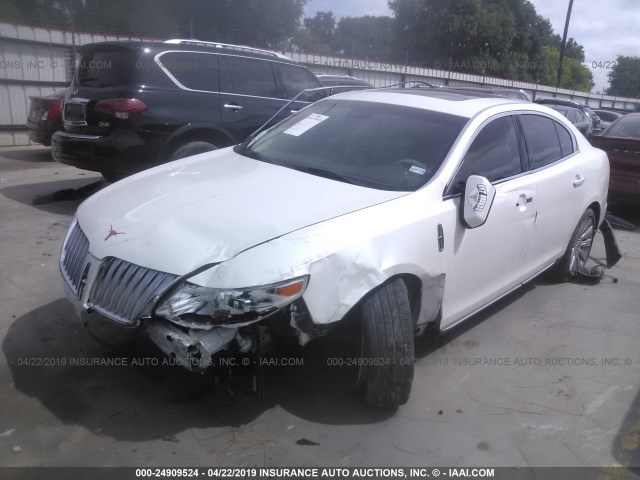 1LNHL9DR8BG615053 - 2011 LINCOLN MKS WHITE photo 2