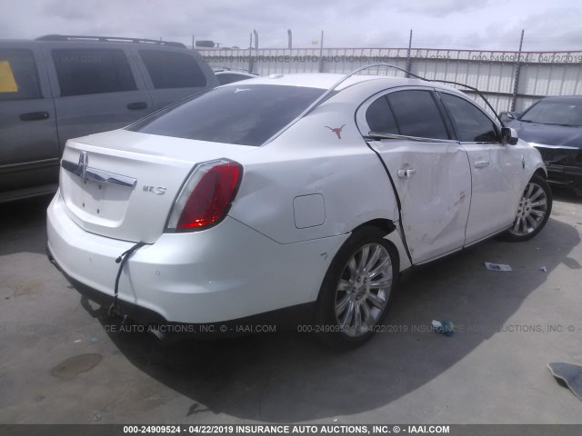 1LNHL9DR8BG615053 - 2011 LINCOLN MKS WHITE photo 4