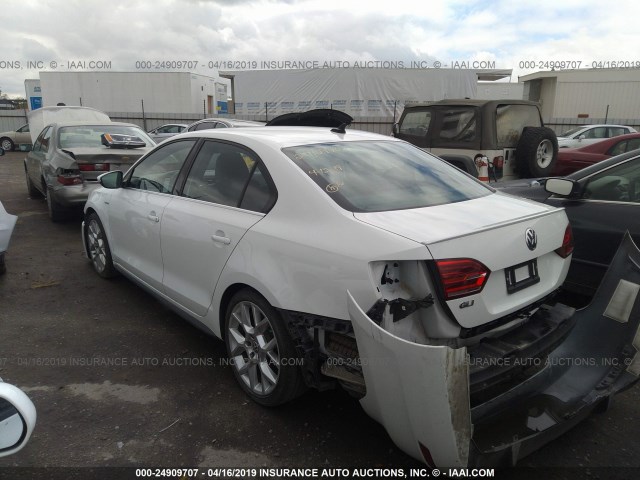 3VW4T7AJ0EM275992 - 2014 VOLKSWAGEN JETTA GLI WHITE photo 3