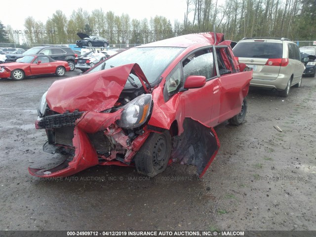 JHMGE8H33DC030898 - 2013 HONDA FIT RED photo 2