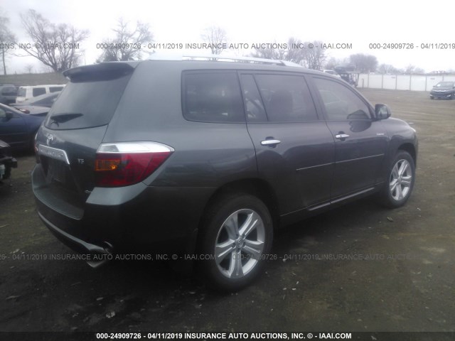 JTEES42A392149352 - 2009 TOYOTA HIGHLANDER LIMITED GRAY photo 4