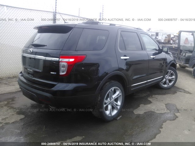 1FM5K8F89FGC69542 - 2015 FORD EXPLORER LIMITED BLACK photo 4