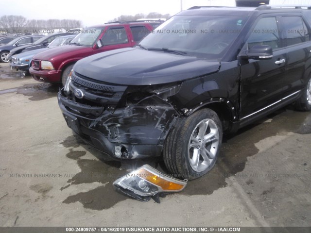 1FM5K8F89FGC69542 - 2015 FORD EXPLORER LIMITED BLACK photo 6