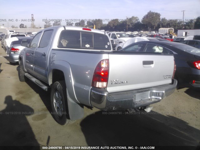 3TMJU62N16M009168 - 2006 TOYOTA TACOMA DOUBLE CAB PRERUNNER SILVER photo 3