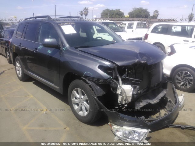 5TDZA3EH9DS035353 - 2013 TOYOTA HIGHLANDER PLUS GRAY photo 1