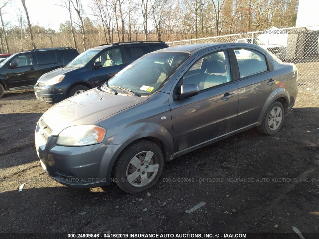 KL1TD56687B059880 - 2007 CHEVROLET AVEO LS GRAY photo 2