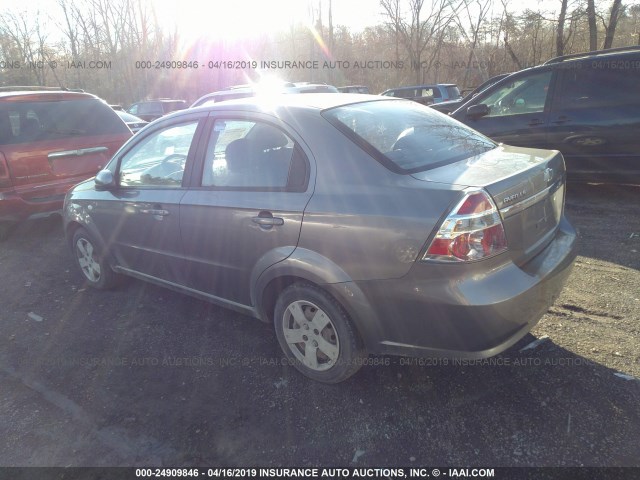 KL1TD56687B059880 - 2007 CHEVROLET AVEO LS GRAY photo 3