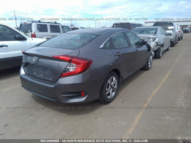 19XFC2E57JE024094 - 2018 HONDA CIVIC LX GRAY photo 4