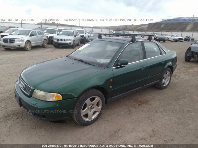 WAUEA88D9VA034722 - 1997 AUDI A4 2.8 QUATTRO GREEN photo 2