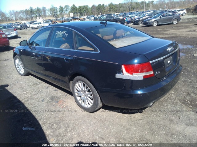 WAUDH74F56N163298 - 2006 AUDI A6 3.2 QUATTRO BLACK photo 3