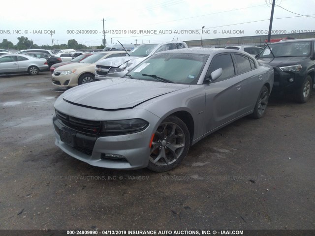 2C3CDXCT7FH896015 - 2015 DODGE CHARGER R/T SILVER photo 2