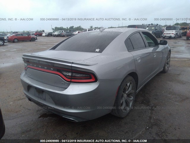 2C3CDXCT7FH896015 - 2015 DODGE CHARGER R/T SILVER photo 4