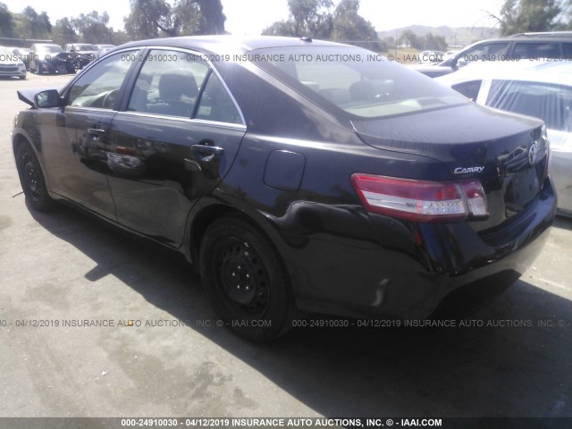 4T4BF3EK7BR117350 - 2011 TOYOTA CAMRY SE/LE/XLE BLACK photo 3