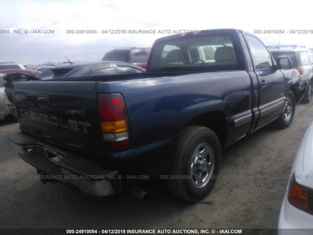 1GCEC14W71Z255551 - 2001 CHEVROLET SILVERADO C1500 BLUE photo 4