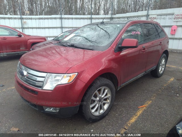 2FMDK38C99BA30388 - 2009 FORD EDGE SEL RED photo 2