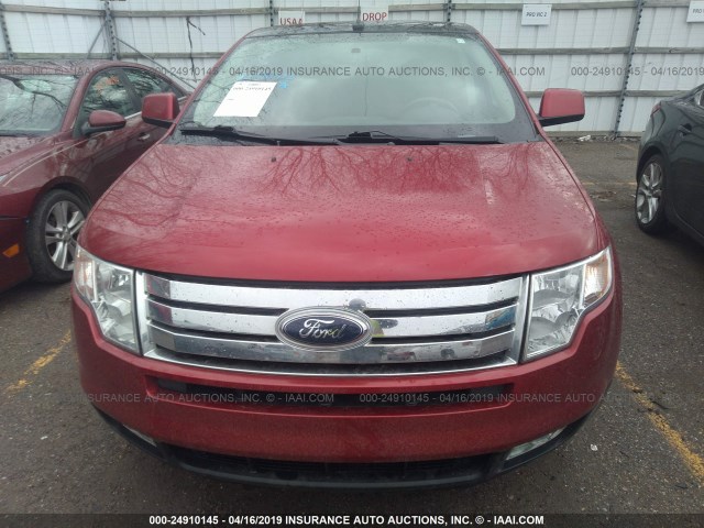 2FMDK38C99BA30388 - 2009 FORD EDGE SEL RED photo 6