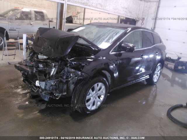 JM3ER293890224450 - 2009 MAZDA CX-7 MAROON photo 2