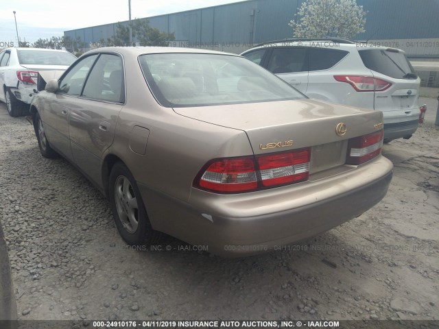 JT8BF28G1X0155685 - 1999 LEXUS ES 300 TAN photo 3