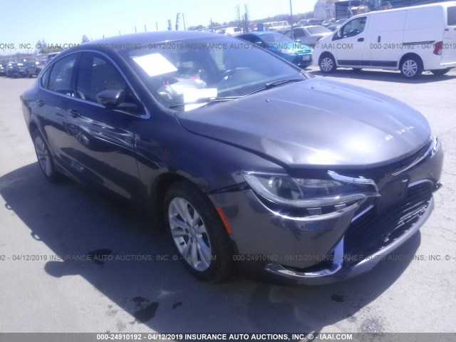 1C3CCCAB3GN177603 - 2016 CHRYSLER 200 LIMITED GRAY photo 1