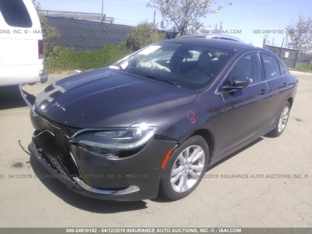 1C3CCCAB3GN177603 - 2016 CHRYSLER 200 LIMITED GRAY photo 2