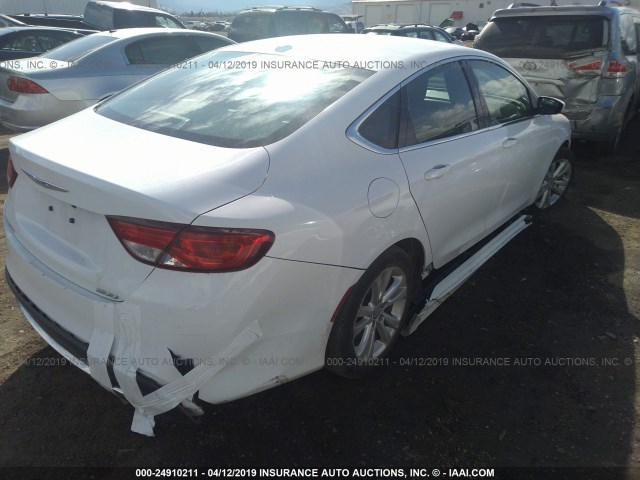 1C3CCCAB0GN136121 - 2016 CHRYSLER 200 LIMITED WHITE photo 4