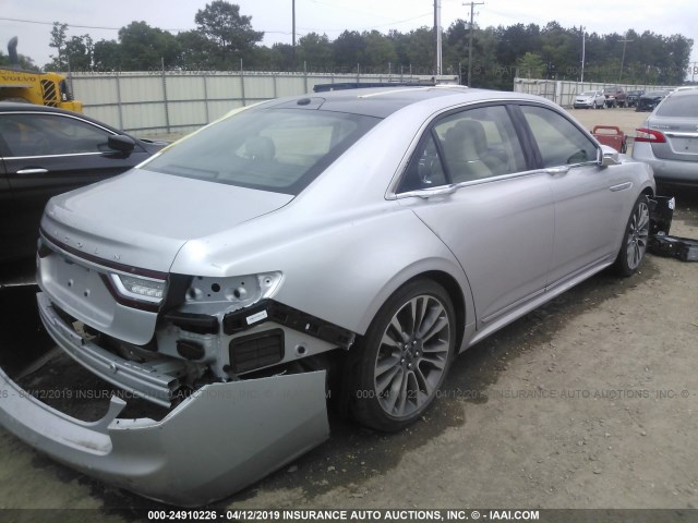 1LN6L9RP9H5609099 - 2017 LINCOLN CONTINENTAL RESERVE SILVER photo 4