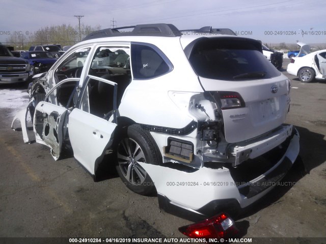 4S4BSENC3J3375301 - 2018 SUBARU OUTBACK 3.6R LIMITED WHITE photo 3