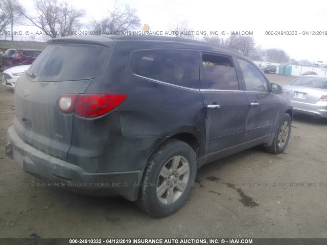 1GNKVJED2BJ108037 - 2011 CHEVROLET TRAVERSE LT BLACK photo 4