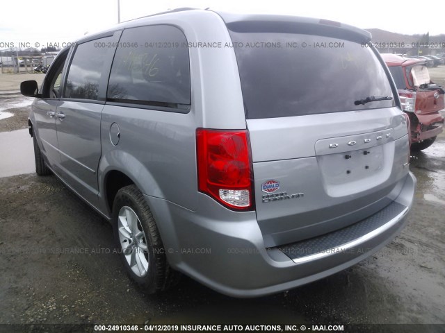 2C4RDGCG3DR792475 - 2013 DODGE GRAND CARAVAN SXT SILVER photo 3