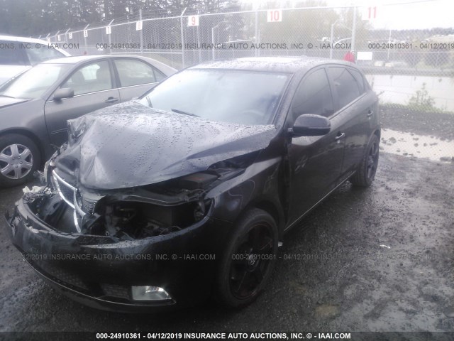 KNAFW5A37B5410120 - 2011 KIA FORTE SX BLACK photo 2