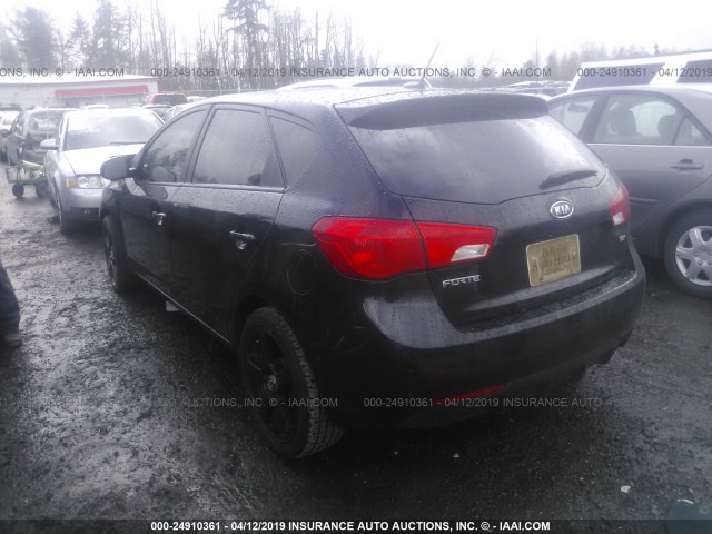 KNAFW5A37B5410120 - 2011 KIA FORTE SX BLACK photo 3