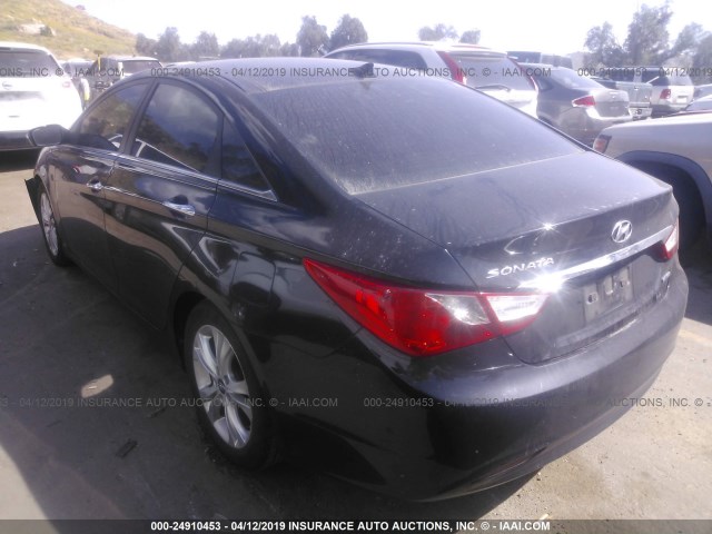 5NPEC4AC9CH484495 - 2012 HYUNDAI SONATA SE/LIMITED BLACK photo 3